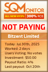 Bitzent Limited HYIP Status Button