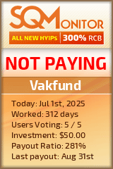 Vakfund HYIP Status Button