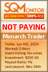 Monarch Trader HYIP Status Button