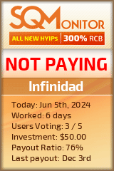Infinidad HYIP Status Button