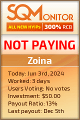Zoina HYIP Status Button