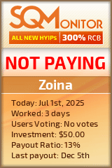 Zoina HYIP Status Button