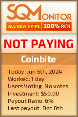 Coinbite HYIP Status Button