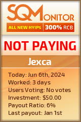 Jexca HYIP Status Button