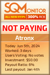 Atronx HYIP Status Button