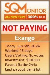 Exango HYIP Status Button