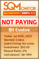 Bit Evolve HYIP Status Button