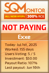 Exxe HYIP Status Button