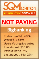 Bigbanking HYIP Status Button