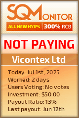 Vicontex Ltd HYIP Status Button