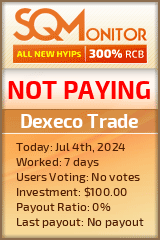 Dexeco Trade HYIP Status Button