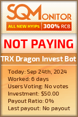 TRX Dragon Invest Bot HYIP Status Button