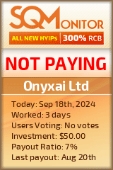 Onyxai Ltd HYIP Status Button