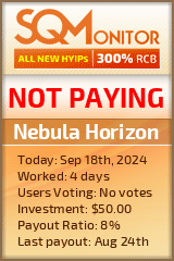 Nebula Horizon HYIP Status Button