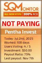 Pentha Invest HYIP Status Button