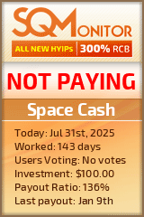 Space Cash HYIP Status Button