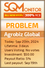 Agrobiz Global HYIP Status Button