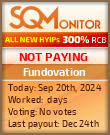 Fundovation HYIP Status Button