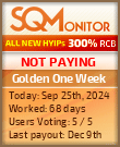 Golden One Week HYIP Status Button