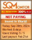 Invest In World HYIP Status Button