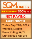 DoubleInvest HYIP Status Button