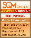 Perfect Finance Group HYIP Status Button