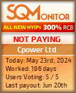 Cpower Ltd HYIP Status Button
