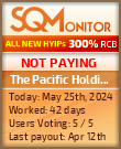 The Pacific Holding HYIP Status Button
