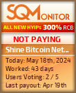 Shine Bitcoin Network Limited HYIP Status Button