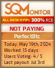 PerfectBtc HYIP Status Button