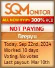 Deepyu HYIP Status Button