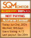 Acs Forex Limited HYIP Status Button