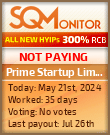 Prime Startup Limited HYIP Status Button