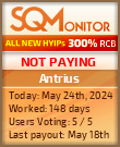 Antrius HYIP Status Button