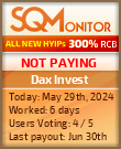 Dax Invest HYIP Status Button