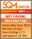 World Bet Club HYIP Status Button