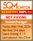 Investchanger HYIP Status Button
