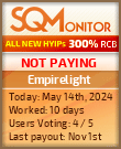 Empirelight HYIP Status Button