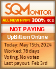 UpBillion Online HYIP Status Button