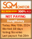 DungMoney HYIP Status Button