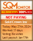 Gold Crown Inv HYIP Status Button