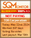 TOR Corporation HYIP Status Button