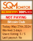 Bitcoin Club HYIP Status Button