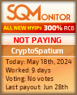 CryptoSpatium HYIP Status Button