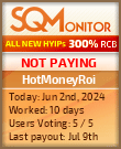 HotMoneyRoi HYIP Status Button