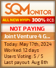 Joint Venture 4 Gold HYIP Status Button