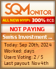 Swiss Investment Funds HYIP Status Button