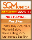 MosefPay HYIP Status Button