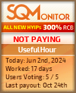 UsefulHour HYIP Status Button