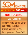 P2p-Online HYIP Status Button